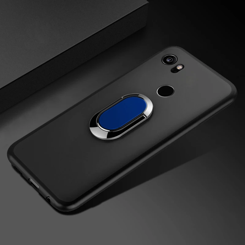 Google Pixel 2 XL Hülle – PU Leder Flip Case Mit Standfunktion, 3 Kartenfächern & Magnetverschluss In Schwarz