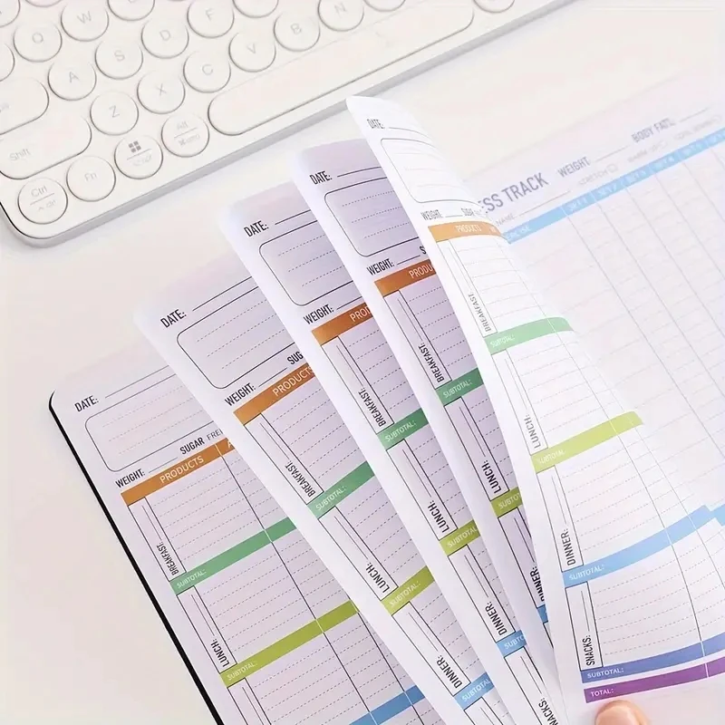 Daily Exercise & Nutrition Planner - Fitness Journal Spiral Notebook
