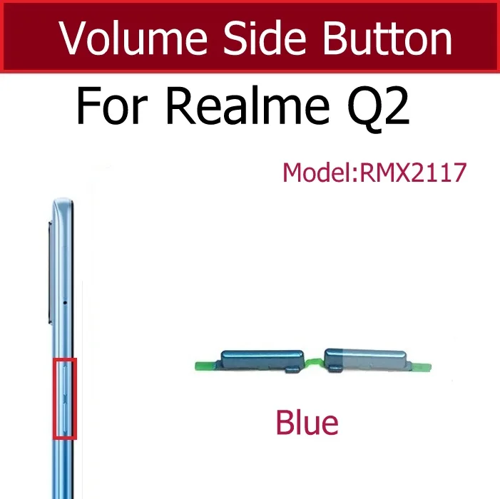 

Кнопки громкости для Realme Q2 боковые кнопки громкости запасные части