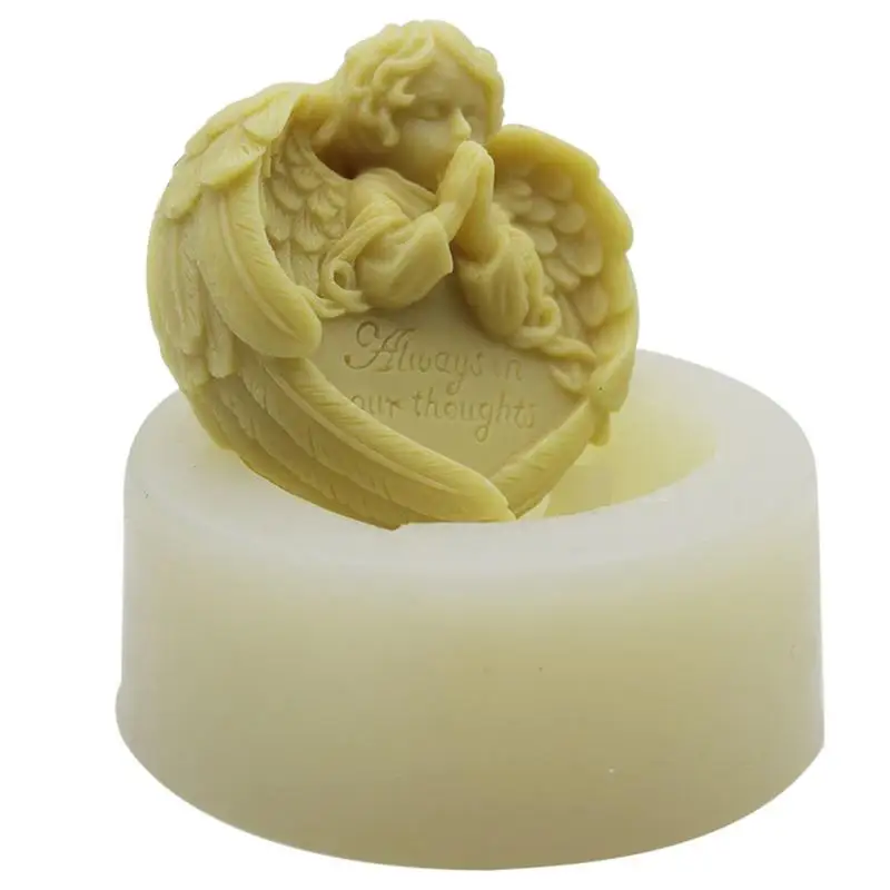 

Praying Angel Mold DIY Decorative Silicone Molds For Candles Fondant Cake Chocolate Soap Candy Praying Angel Candle Molds