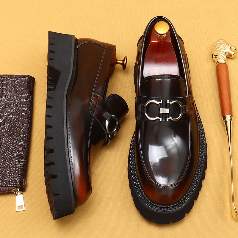 Cow Leather Luxury Brand Elegant Slip On Designer Wedding Shoes Bride For Men