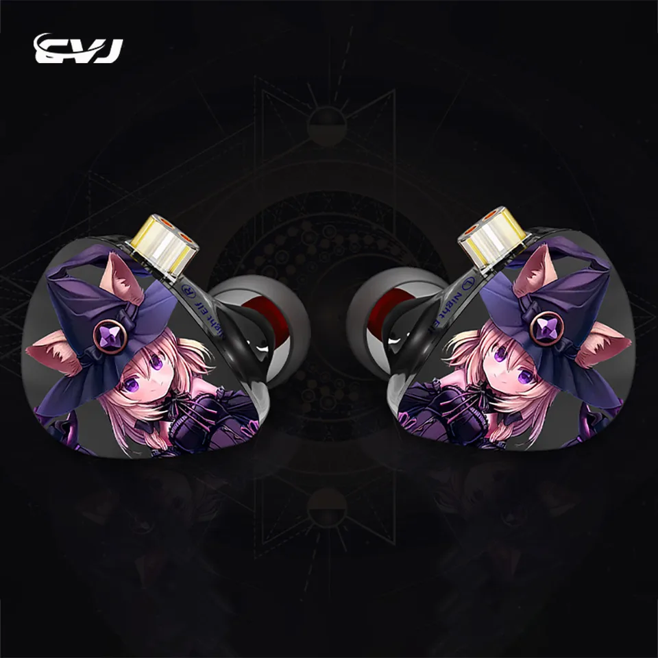 Cvj-ナイトelfインイヤーイヤホン、メタルプラグ、シルバーメッキ