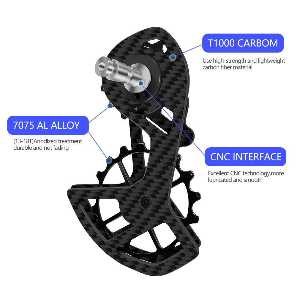 Rear derailleur pulley bike ceramic bearing speed carbon fiber pulley wheel rear derailleurs guide wheel for Shimano 105/UT/Ultegra/DURA ACE