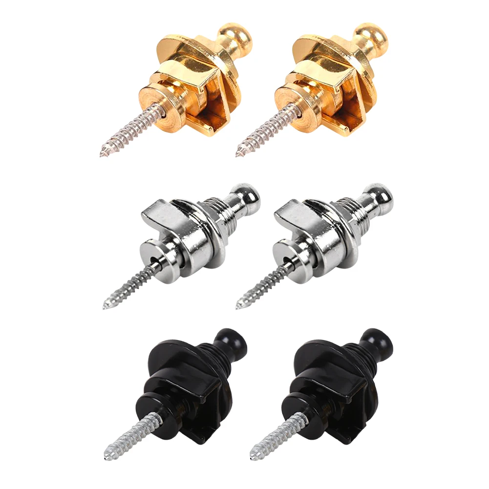 

2Pcs/Set Guitar Bass Strap Lock Skidproof StrapLock locking pegs Pins,Guitar Strap Buttons Pins Metal End guitarra Accessories