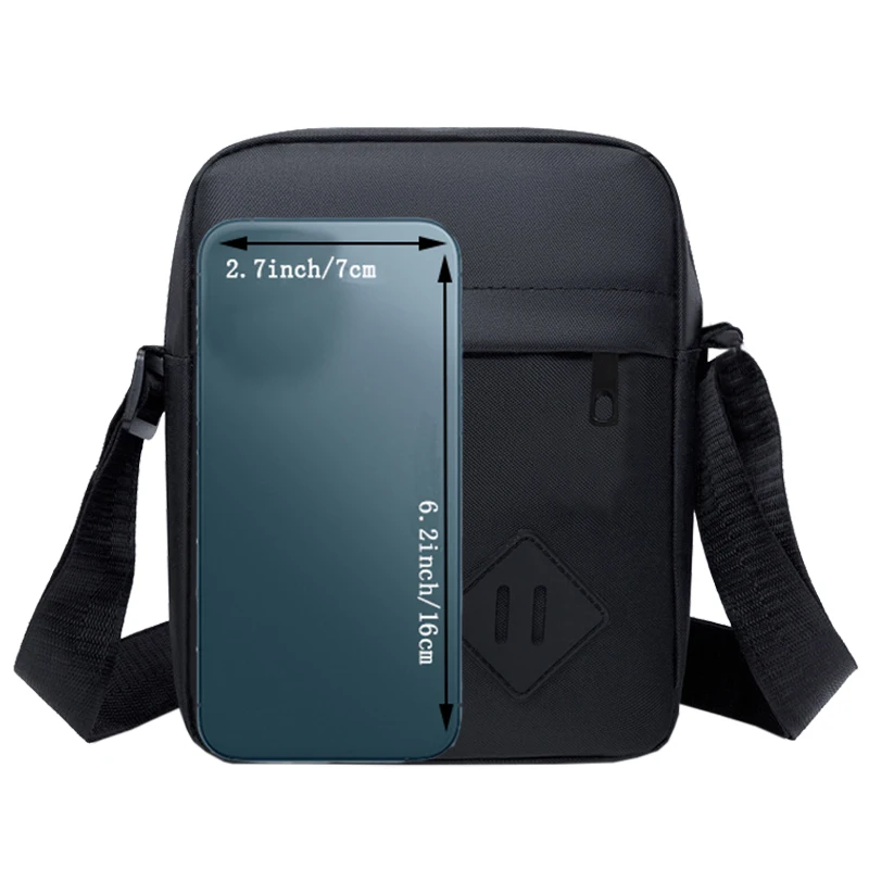 Minimalistische Umhängetasche für Herren, mehrfarbig, lässig für den täglichen Pendelverkehr, praktische, vielseitige, leichte Tasche – Detail 6