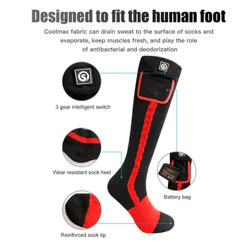 Savior Heated Socks Man Winter Rechargeable Outdoor Sport Thermal Heated Foot Warmer Ski Sports Heated Socks Warm Snowmobile Ski 5