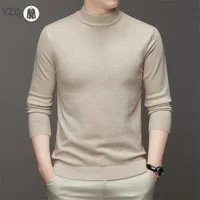 7 Colour Men's Half High Neck Long Sleeved Solid Color Sweater Soft, Warm and Comfortable Top with a Base 1