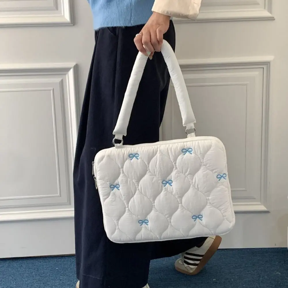 Elegant Large Capacity Bowknot Laptop Shoulder Bag - Shockproof & Multifunctional Handbag