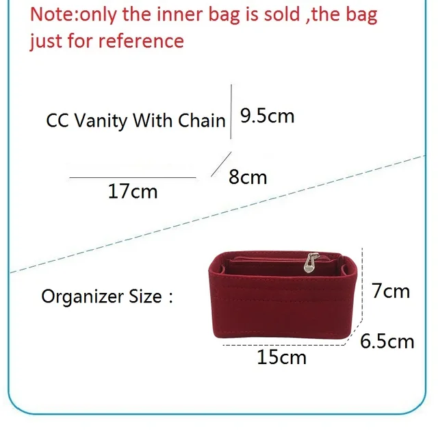 Fits For flap Bags insert C19 flapbag bag organizer Makeup bucket luxury  Handbag Portable base shaper Jumbo organizer