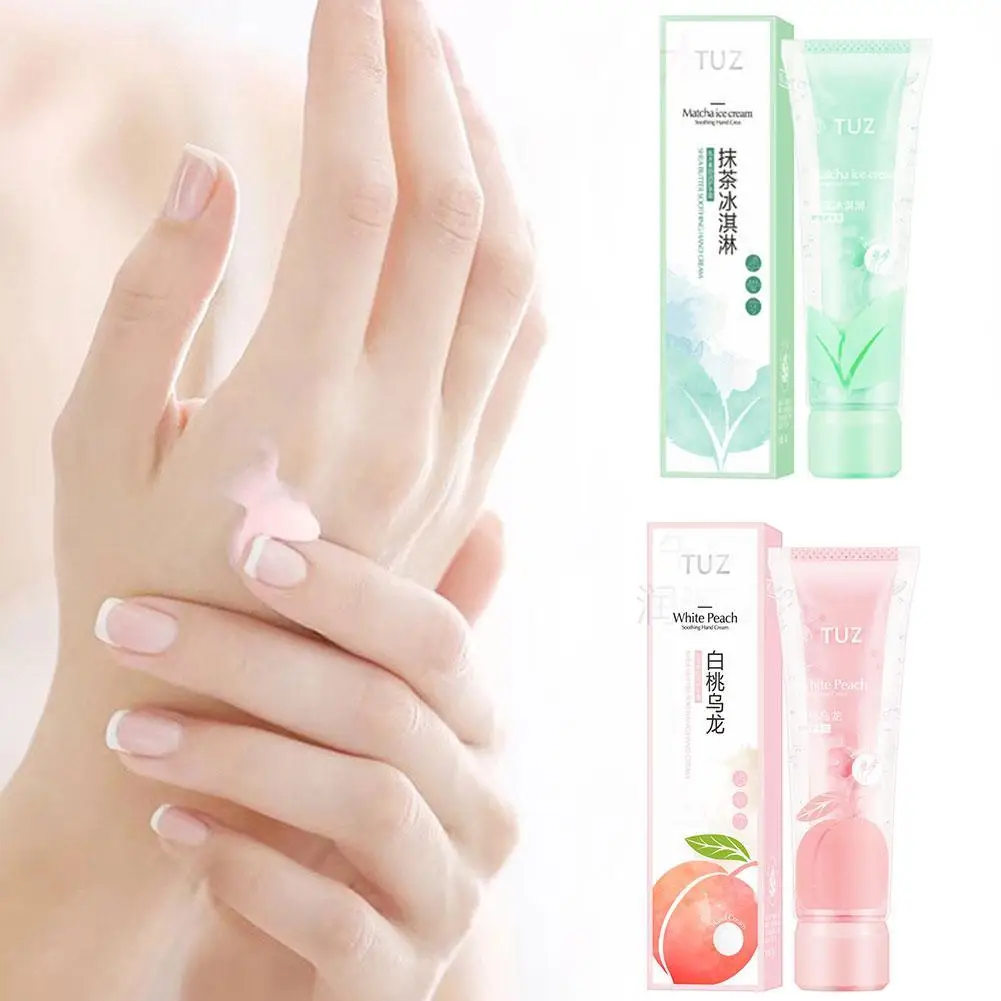 

Hand Cream Whitening Rough Dry Cracked Hands Hydrating Hand Moisturizer Double Tube Peach Matcha Not-greasy Care Hand Lotion 80g