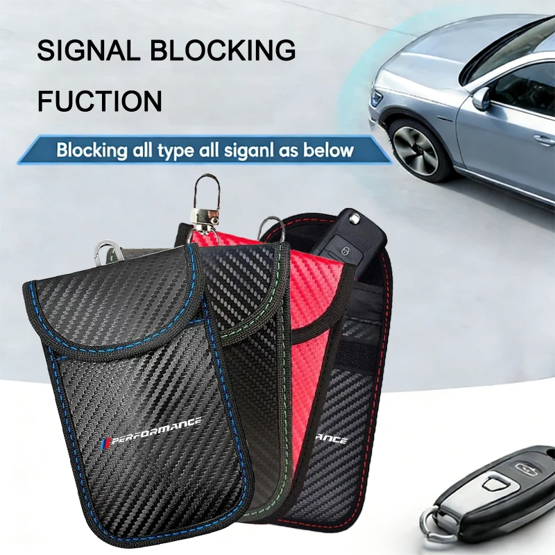 Car Key Case Signal Blocker Bag with RFID Shielding Protection