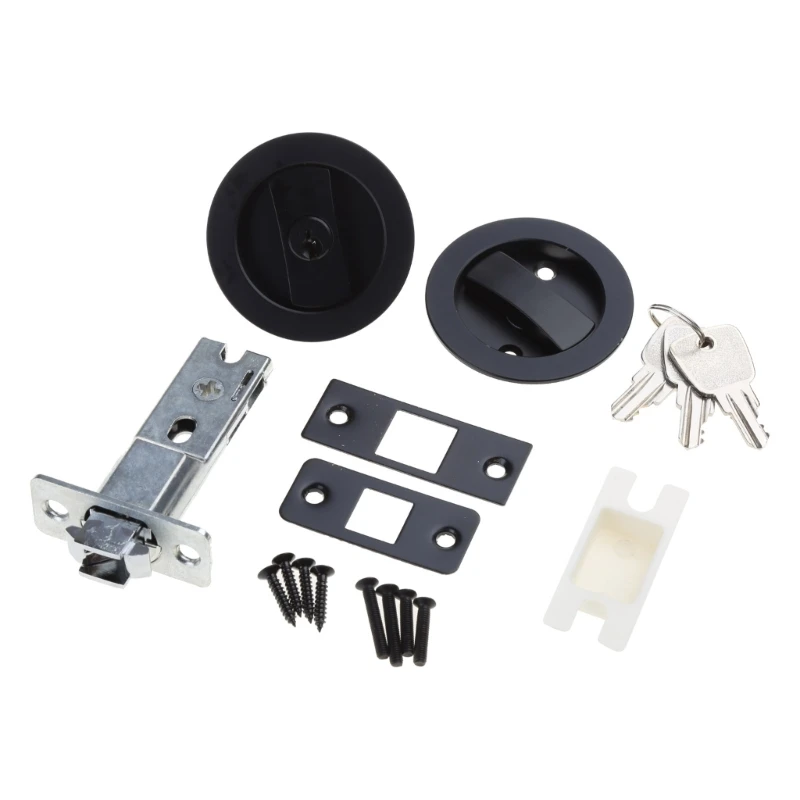 Sliding Door Lock Privacy Door Lock Concealed Invisible Pocket Set Kitchen Bathroom Locks With Keys
