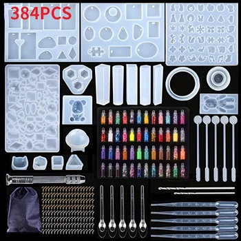 384pcs Silicone Resin Casting Mold Kit 1