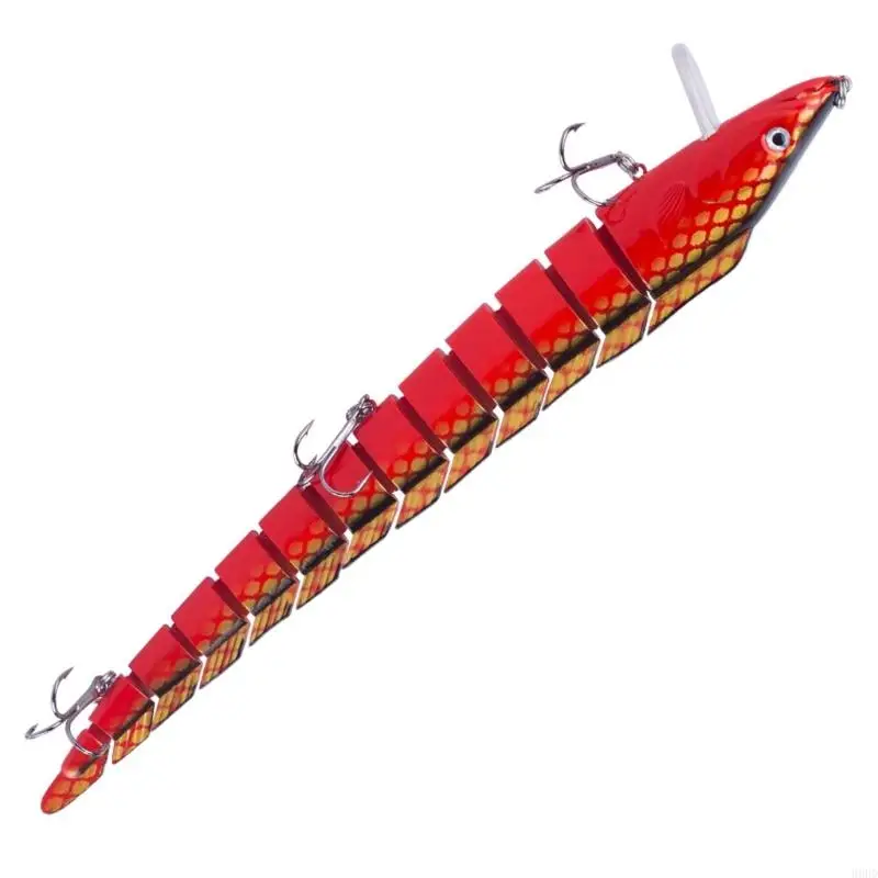 Künstliche Köder mit Höhenhaken mit mehrfach gefangener Schwimbait -Fischereiköder 13 Segmente Fischerei Tackle 23 Floating – Detail 9