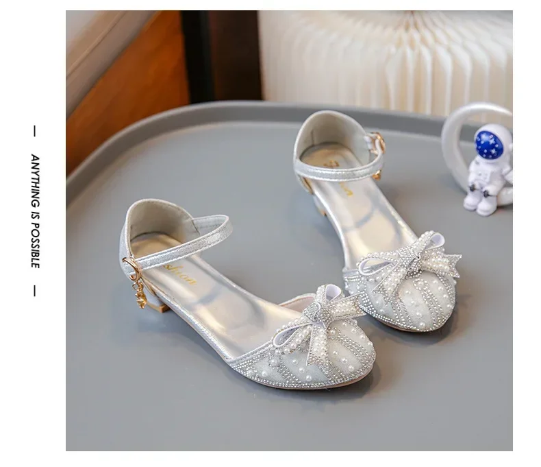 Sandales D'été à Talons Bas Pour Filles, Chaussures à Fleurs, Taille 27-38, STQ047 / Chaussures Pour Enfants