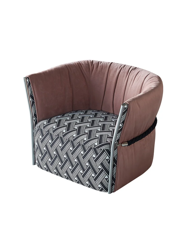 

XL Negotiation Light Luxury Fabric Model Room Hotel Lobby Large Flat Living Room Single Sofa