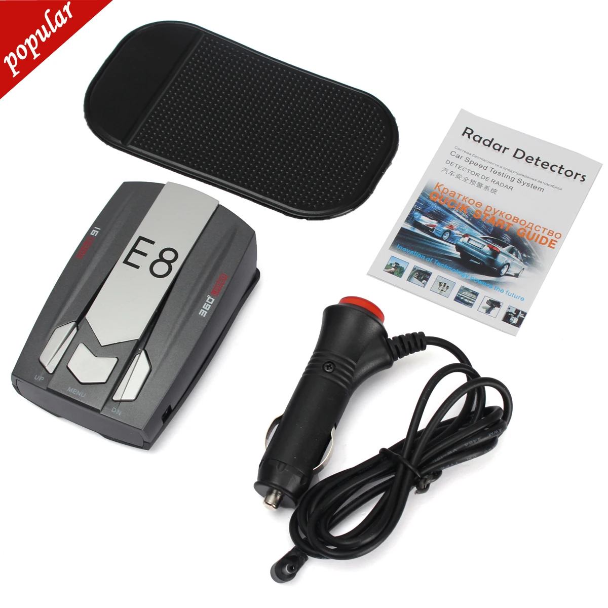 

2023 Laser Radar Gun Speed Detector Car Motorbike 16 Band 360 Degree E8