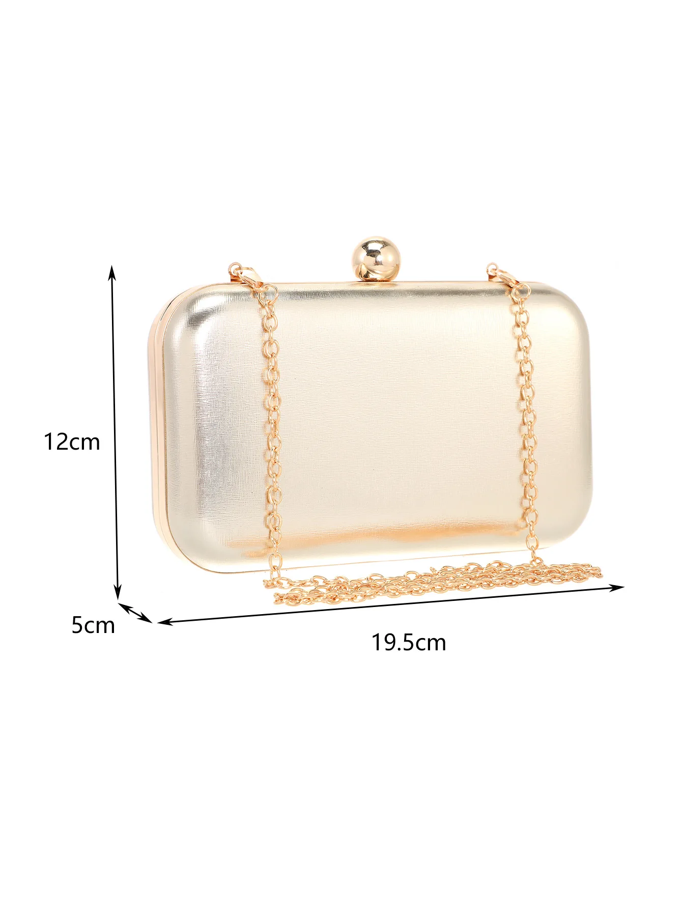 Borse da sera alla moda in PU Borsa da scatola metallica vintage Pochette da pranzo Borsa a tracolla per borse da riunione di nozze per feste - immagine 3