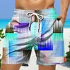 Men's Shorts Swim Trunks Drawstring Stripe Graphic  Geometry Quick Dry Short Casual Holiday Hawaiian Micro-elastic 2