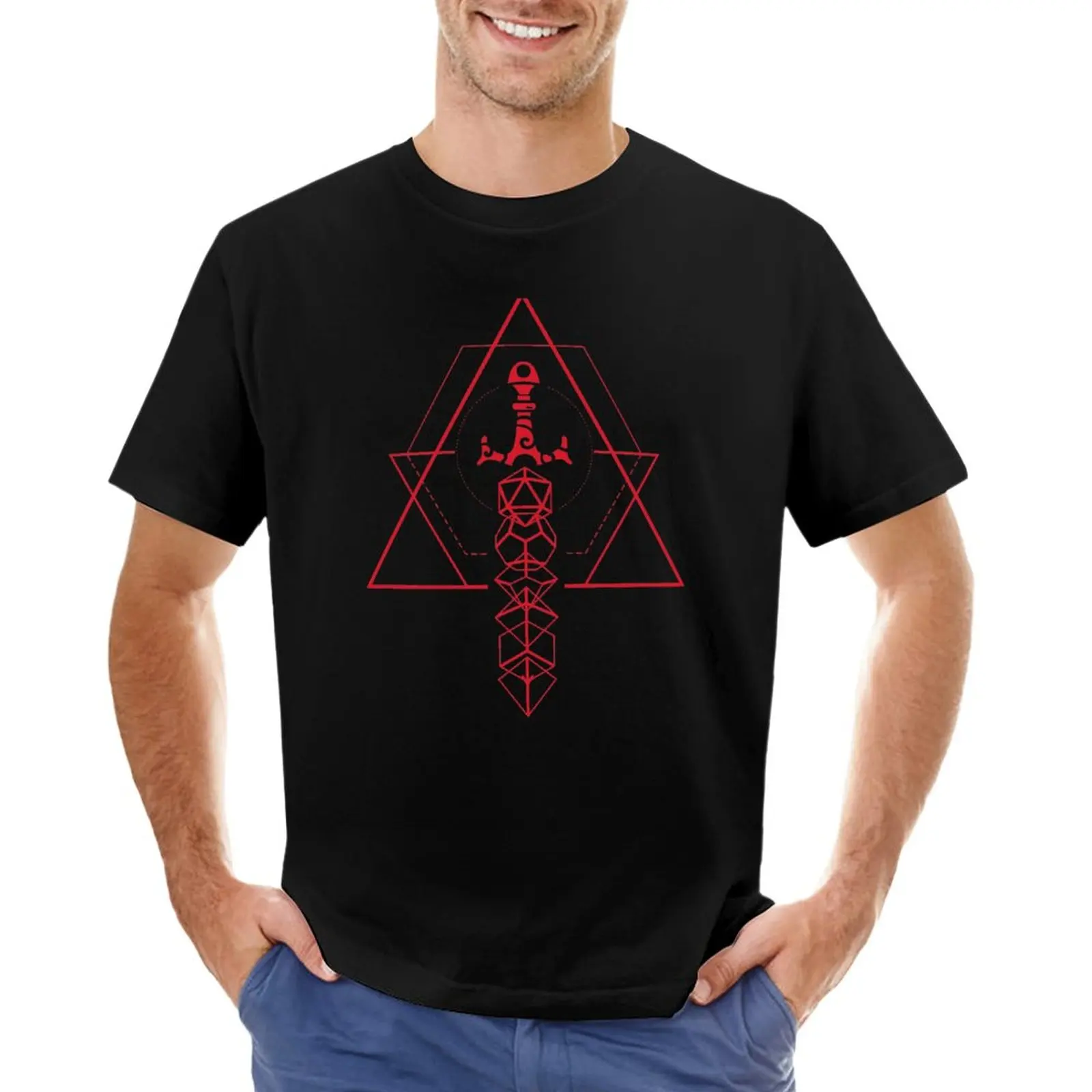 

Polyhedral Dice Sword Set Geometric Symbols T-Shirt animal print shirt for boys cute clothes graphic t shirt mens t shirts