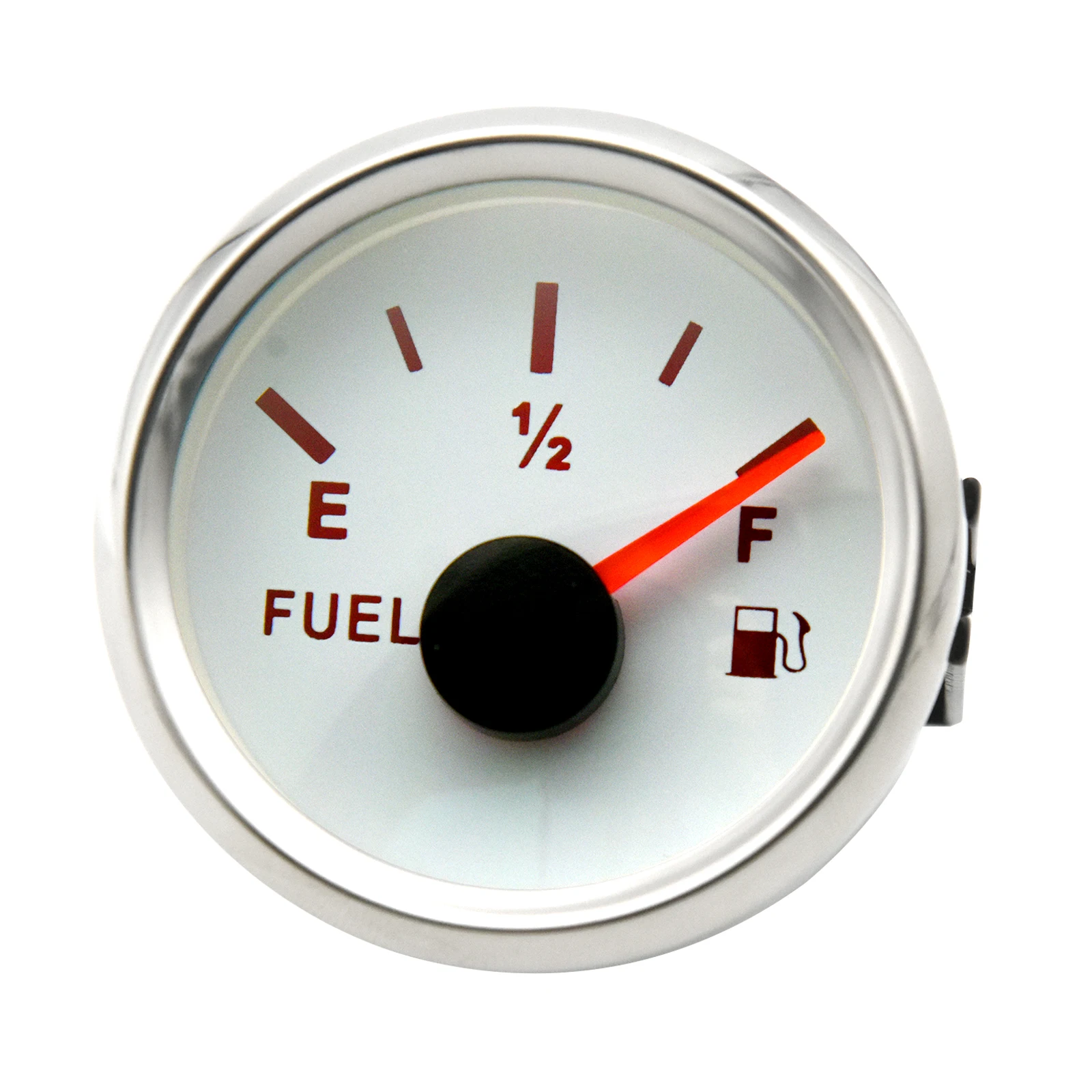 Jauge de niveau de carburant avec rétroéclairage rouge, jauge d'huile, liquide précieux, indicateur de niveau de carburant, bateau, voiture, camion, 12V, 24V, HD 52mm, 0-90ohms