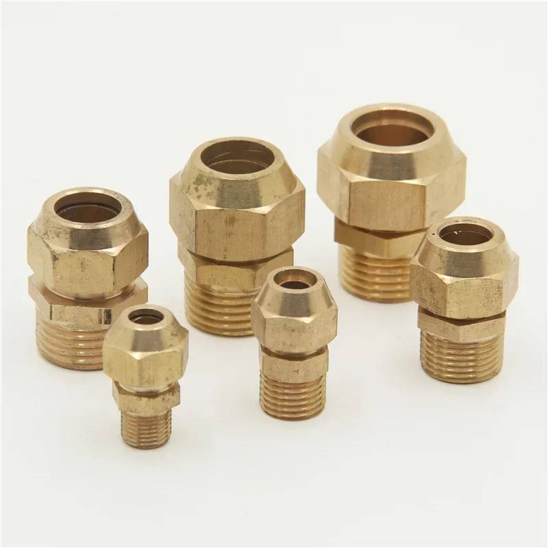Copper Pipe Fittings 1 / 8 " 1 / 4" 3 8 " 2" External Thread 6mm 8mm 10mm 12mm Air Conditioning Pipe Fittings pipe fitting air conditioner fitting