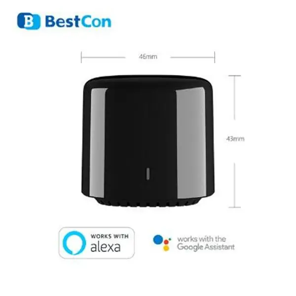 BroadLink RM4 BestCon RM4C mini Wi-Fi Smart Universal Remotefor Air Conditioner TV Voice Control with Google Home & Alexa HUB