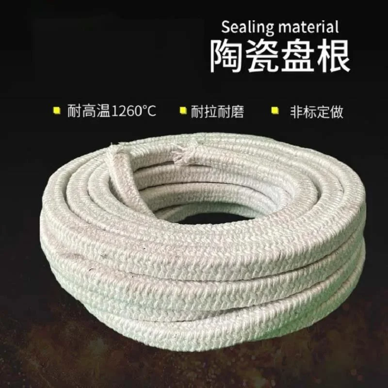Description Picture 4 of item18x18mm High Temperature Resistant Corrosion Resistant Wear Ceramic Fiber Braided Rope Sealing Strip For Furnace Door