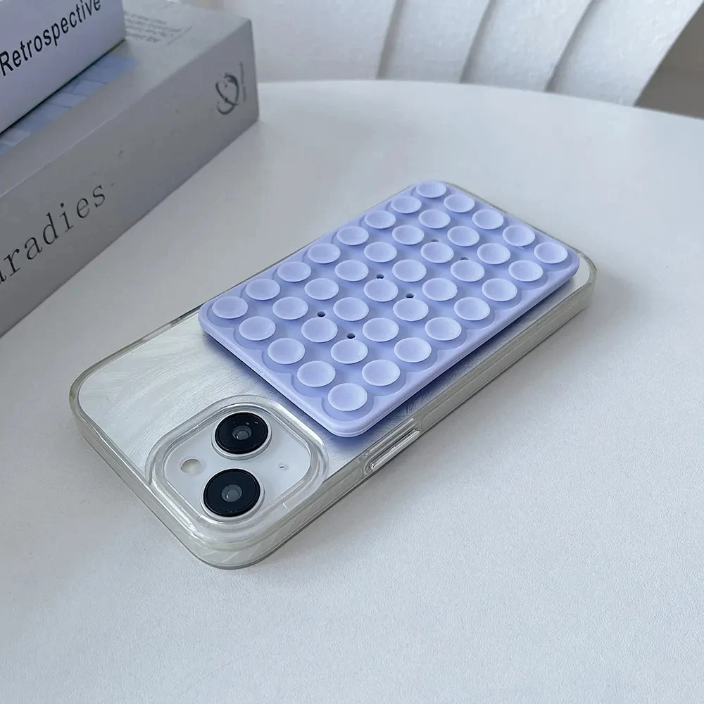 حافظة هاتف ذات كوب شفط من السيليكون مزدوج الجوانب،...