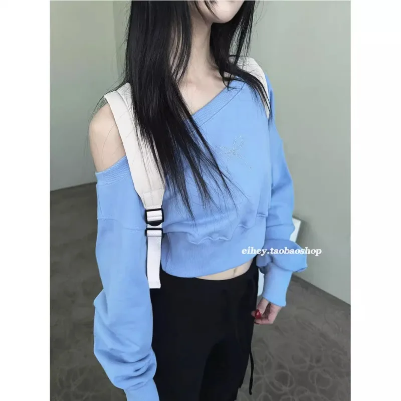 

Women Korean Style Grunge Aesthetic Hoodie Vintage Bow Hot Drilling Sweatershirt Harajuku Gothic Emo Hippie Jacket Mall Goth