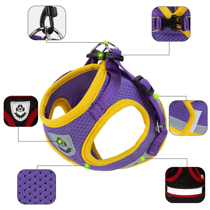 Reflective Pet Vest Harness Set 5