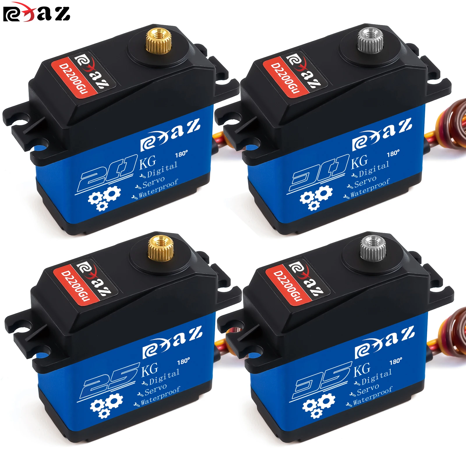 Digital Servo 20KG-35KG 180 Large Torque Waterproof for RC Car Crawler SCX10 TRX4 RCXAZ Metal Housing Metal Gear