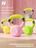 Coated Cast Iron Kettlebell Solid Fitness Equipment For Women Men Home Gym Glute Workout Full Body Training