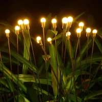Outdoor Solar Pathway Light Waterproof 6/8/10 Heads Led Powered Swaying Firefly Lamp Star Burst Solar Firefly Garden Light