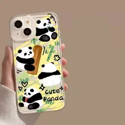 Adorable Cartoon Panda Soft Clear Phone Case - Funny Animal Design - Samsung A51 4G (S - H1221T1)