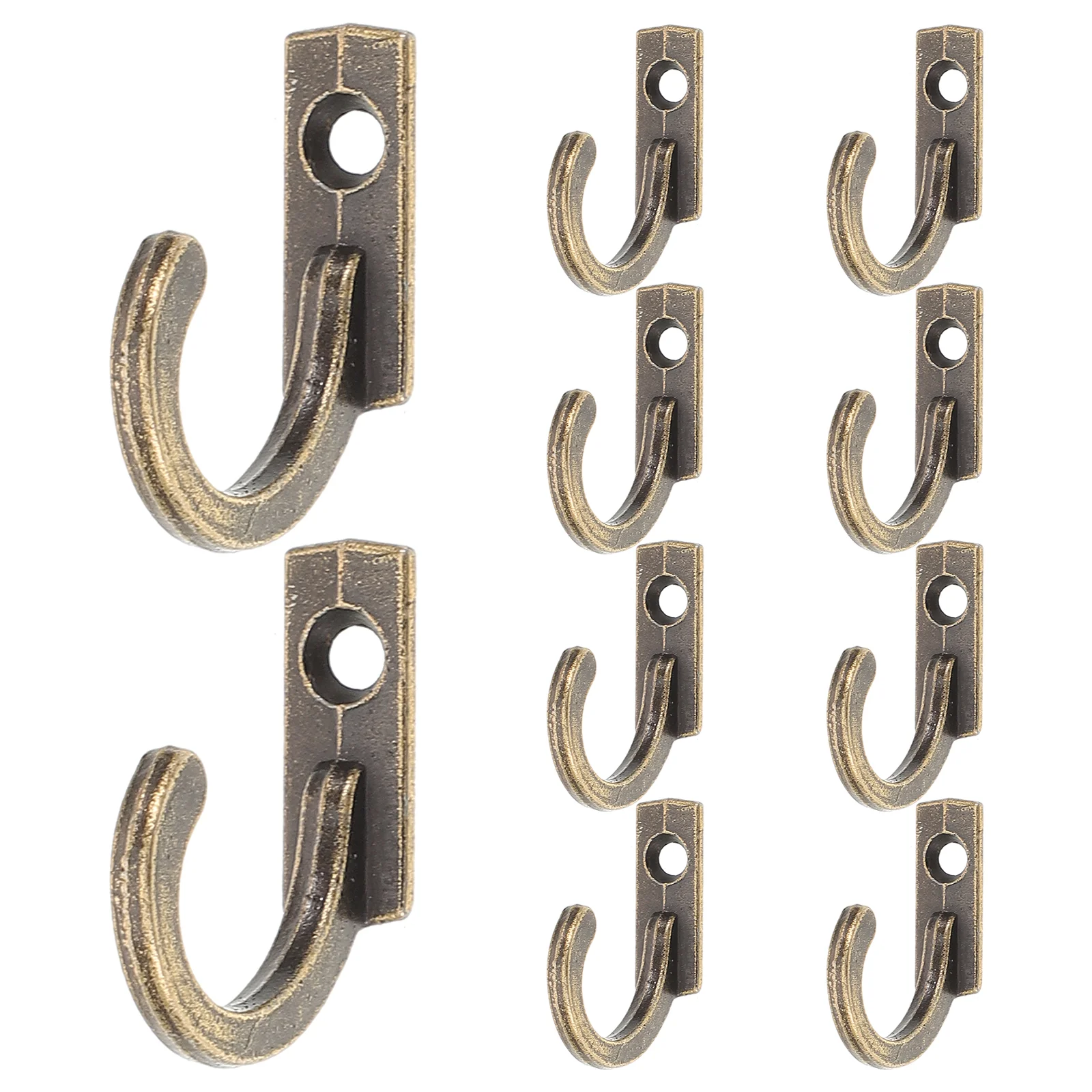 

New Single Prong Hook Mini Size Wall Mounted Retro Cloth Hanger for Coats Hats Towels Keys
