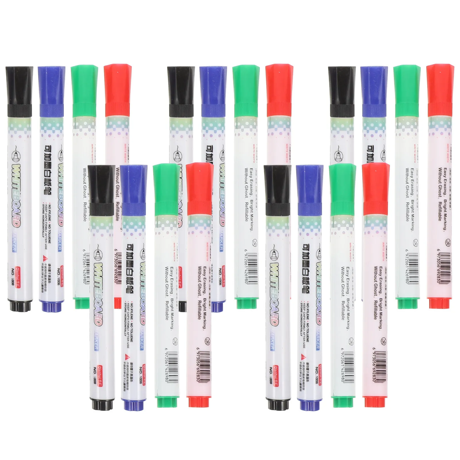 20Pcs 화이트보드 마커 프리미엄 소재 편안한 그립감 사무실 홈 스쿨 교실 문구용 부드러운 필기