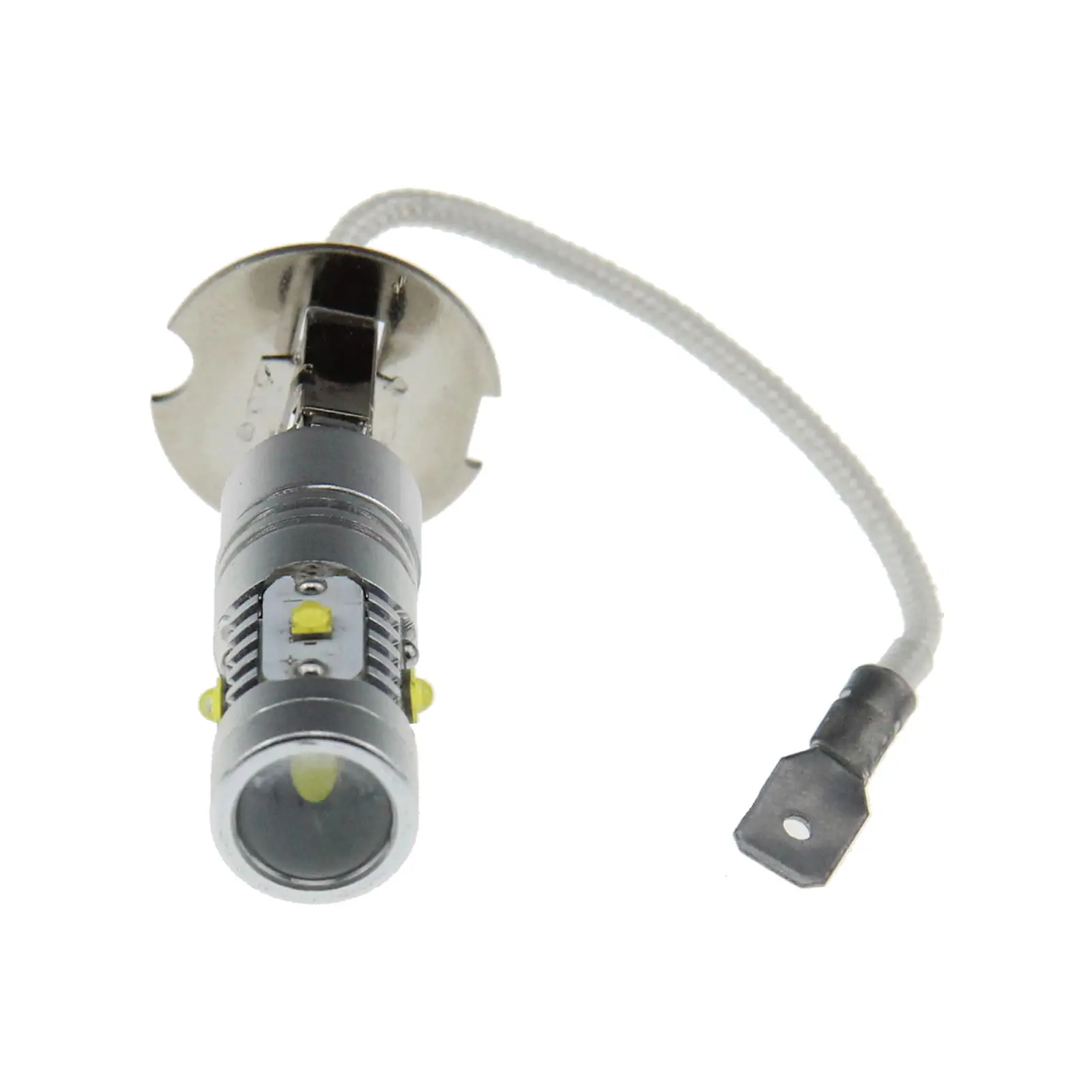 1x White RV H3 Tail Blub Front Lamp 5 Emitters LED IEC7004-47 H064-W