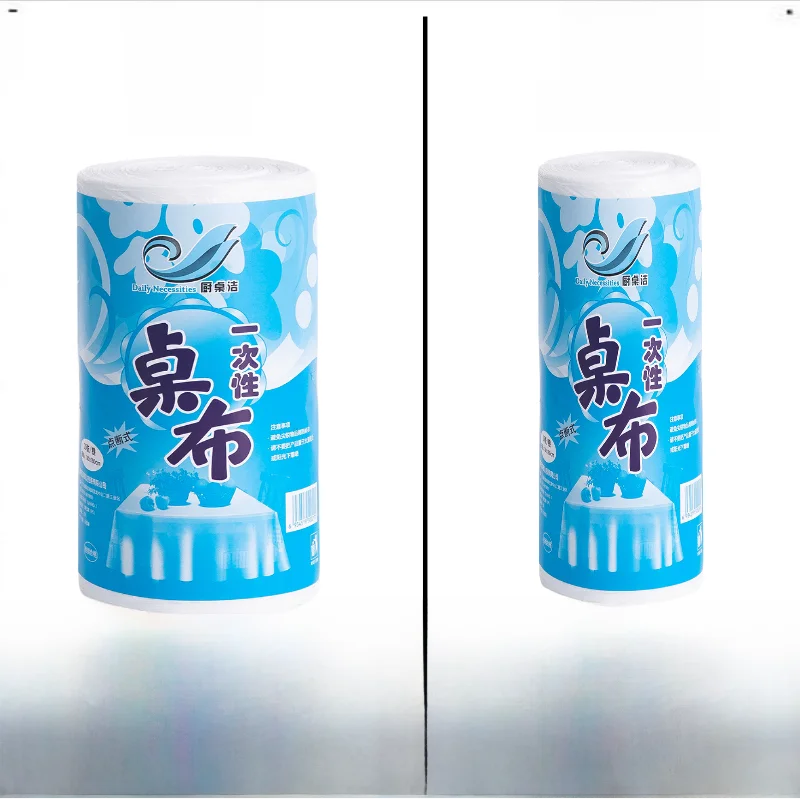 Toalha de Mesa Descartável Branca, Retangular e Redonda, à Prova d'Água, Filme Plástico para Mesa de Jr em Casa e Comercial