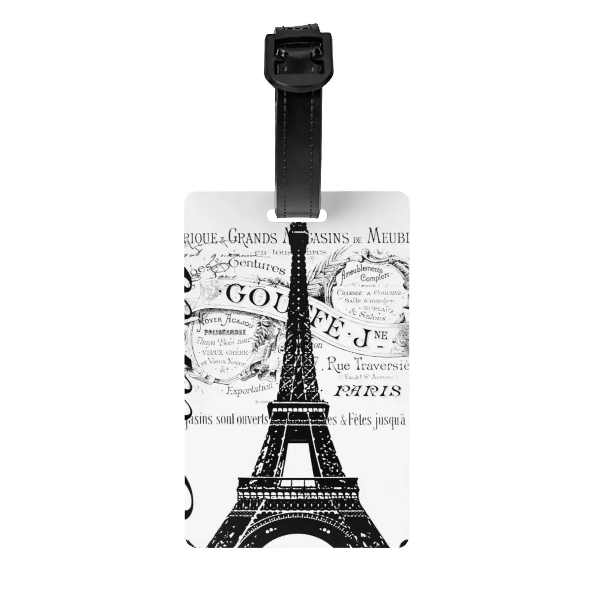 

Vintage Eiffel Tower Luggage Tag Romantic France Paris Suitcase Baggage Privacy Cover ID Label