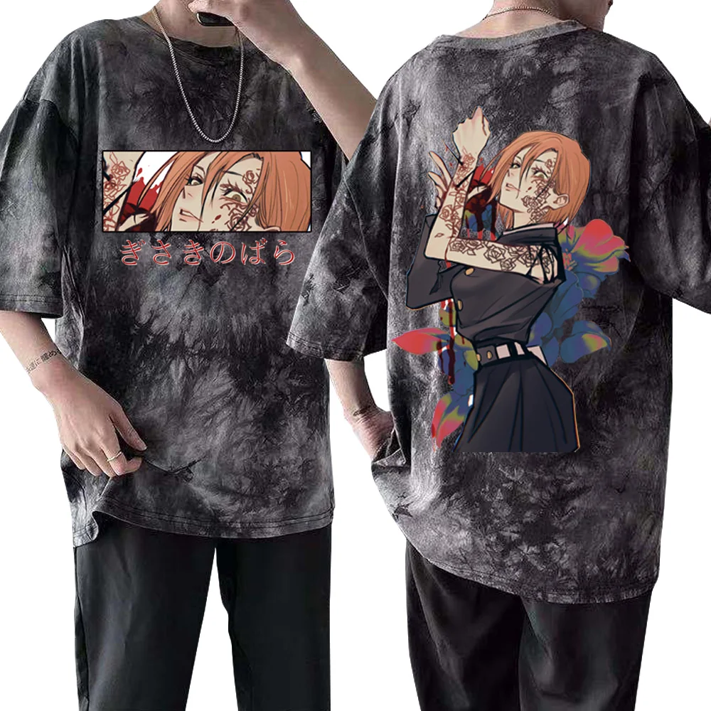 

Jujutsu Kaisen T-Shirt Harajuku Anime Kugisaki Nobara Eyes T-Shirt Men Women Short Sleeve Unisex Hip Hop Top