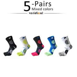 Sport Toe Socks - Compression Cotton, Sweat-Absorbing, Deodorizing, - EU39-44 (5 Pairs Mixed)