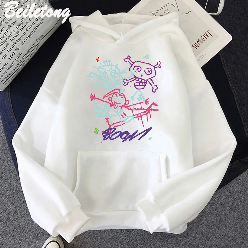 Sweat à Capuche Jinx Arcane Graffiti - Coupe Décontractée, Poches Latérales - Style Streetwear Unisexe - Pull Gamer