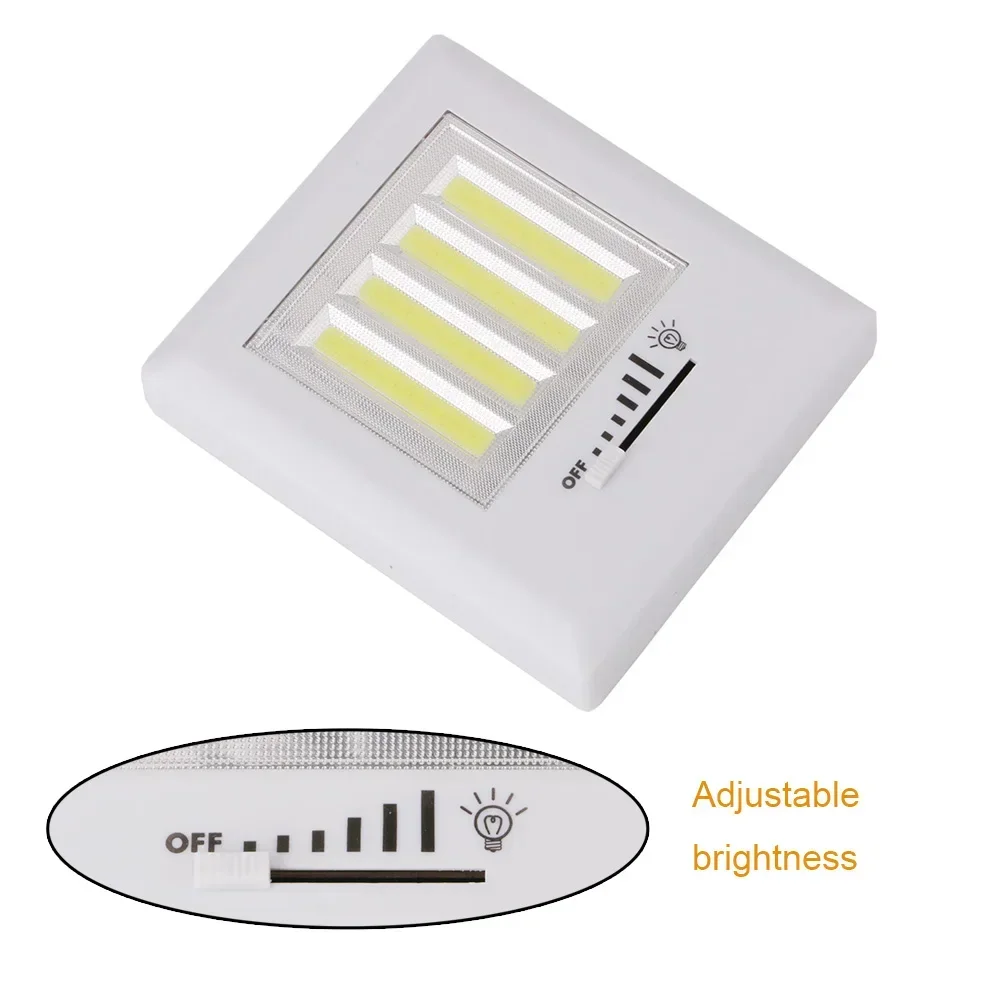 4 COBs LED Lamp Wall Light Battery Operated Cabinet Light Rotary Switch/Slide Switch Corridor Night with Magnet led night light led cabinet light under cabinet light cabinet lights led cabinet lights
