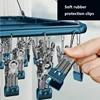 Light Luxury Windproof Socks Rack Aluminum Alloy Underwear Socks Hanger Clothes Clips Towel Drying Rack Wardrobe Organizer 6