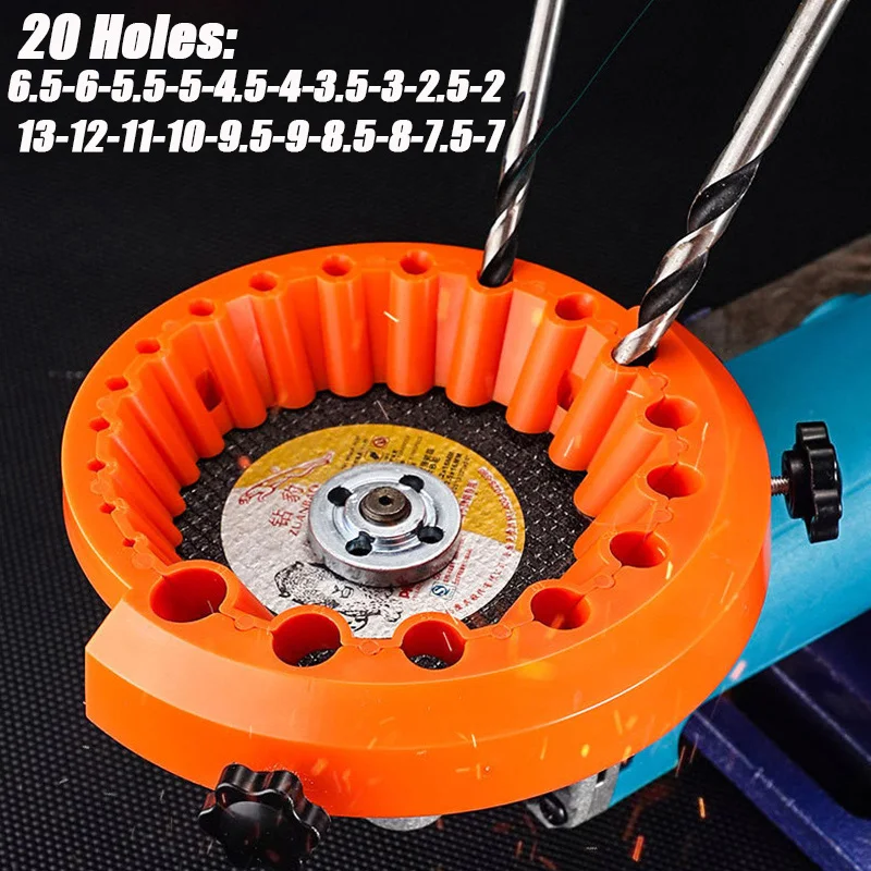 Drill Bit Sharpener Upgrade 118 Degree Angle Grinder Drill Bit Sharpener Power Drill Bit Grinding Tool for 2-13mm Bits Powered Tool Part