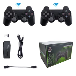 M8 32G 64G 10000+ Game Stick 4K Video Game Consoles 2Pcs 2.4G Wireless Gamepad Controller Support FC GB GBC GBA SFC PS1 Games
