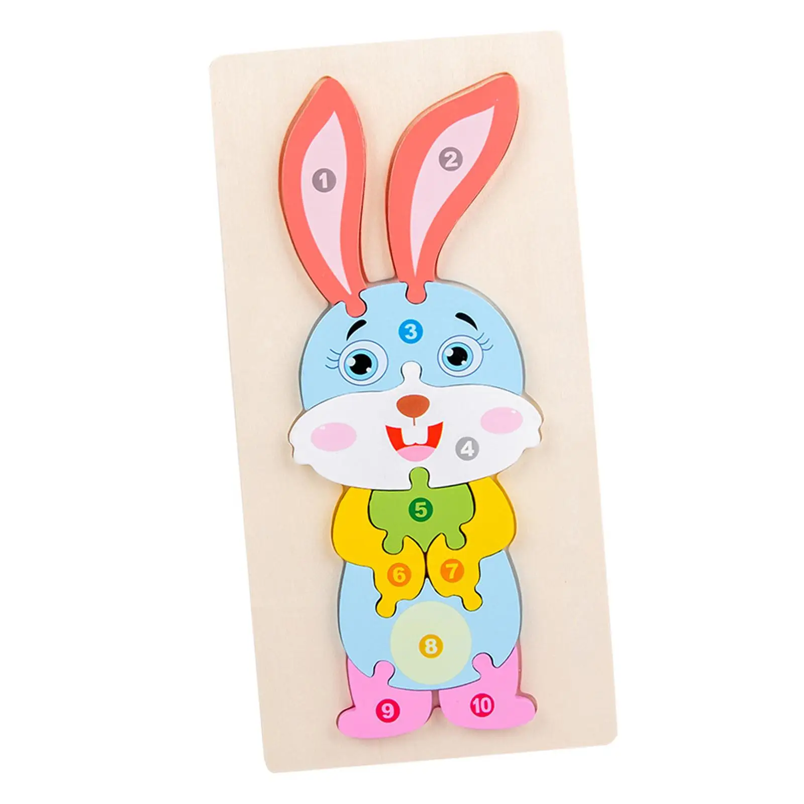 Montessori Puzzle Shape Matching Game Easter Rabbit Puzzle for Travel Toy