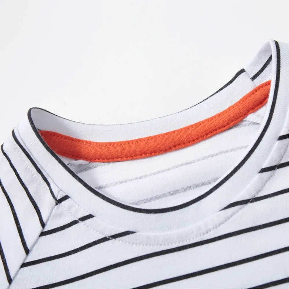 Striped Children's Clothing Summer Kids Clothes Baby Girls Boys T Shirts Cartoon Hedgehog Cotton Tops Tees