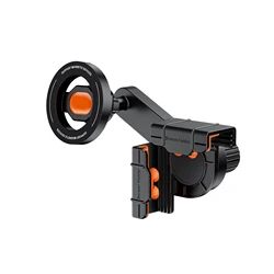 Universal Magnetic Phone Holder for Car Display Screen - 360° Rotation Strong Magnet Car Mount (Orange)